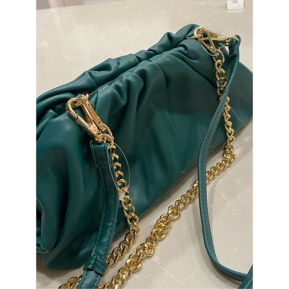 INC Green Vegan Leather Satchel bag NWOT - Picture 10 of 11